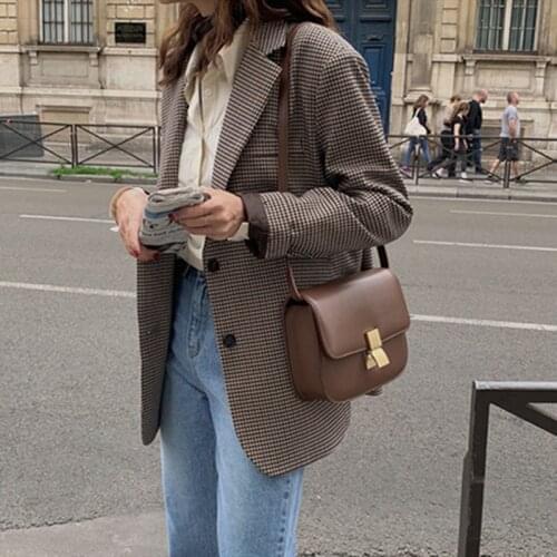 Woman Jacket Fall 2021 Clothes Jackets Winter Kpop Coat Harajuku Oversized Fashion Vintage Plaid Streetwear Halloween Tops