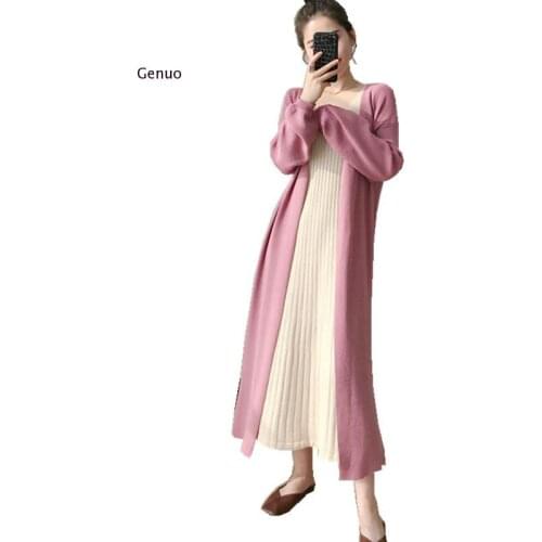 Women Long Cardigans Autumn Winter Stitch Poncho Knitted Sweater Female Large Size Shawl Cape Jacket Coat Trench Parkas