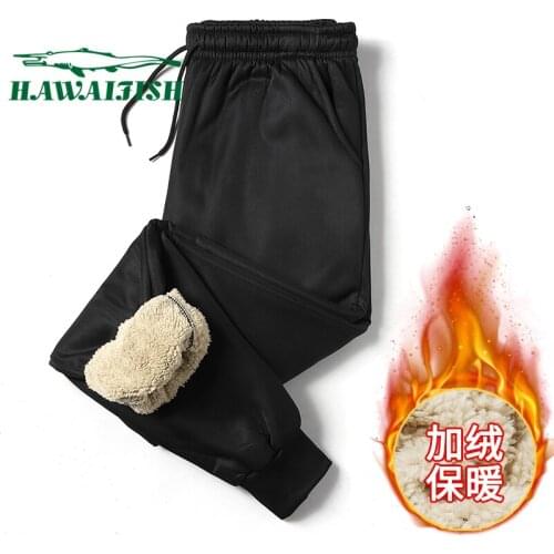 Winter padded sports pants mens plus velvet padded trousers Slim plus size warm sports pants 5XL