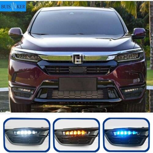 1Set led For Honda BREEZE 2020 DRL Daytime Running Light DRL with yellow turn signal fog lamp Relay Daylight