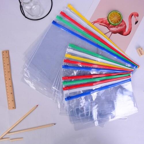 1 Pcs A6/A5/A4 Paper File Folder Book Pencil Pen Case Bag Pouch Plastic Clear Portable