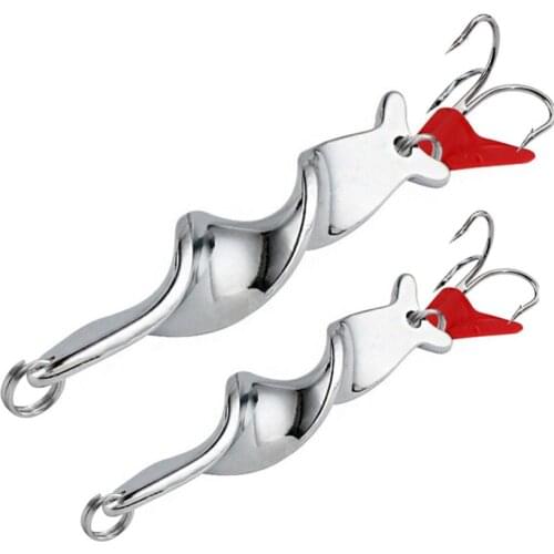 1pc 10g 14g 21g 28g Rotating Metal Spinner Spoon Fishing Lure Hard Baits For Trout Pike Pesca Peche Treble Hook Tackle Lure Set