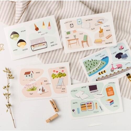 30pcs map draw in deram card multi-use as Scrapbooking party invitation DIY Decoration gift card message card postcard