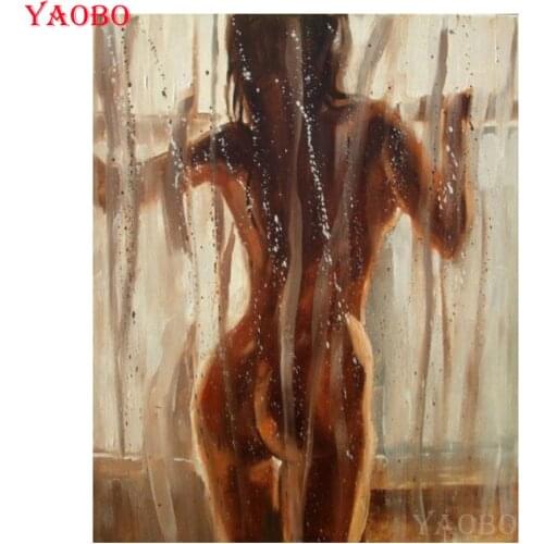 3D Diamond Embroidery women bathing DIY Diamond Painting full square Diamond Mosaic Crystal Cross Stitch home bathroom decor art