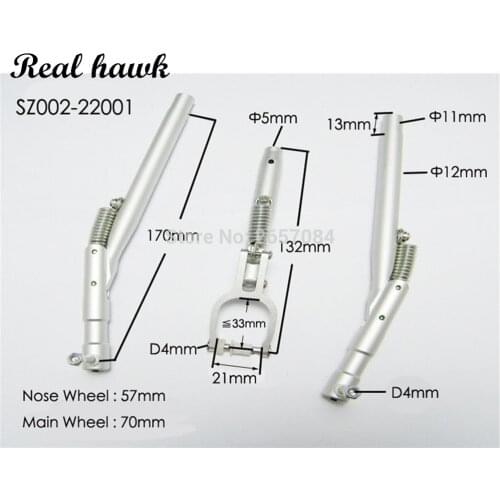 Aluminium Alloy Anti-Vibration Landing Gear For Scale RC Airplane Shock Absorbing aircraft model parts