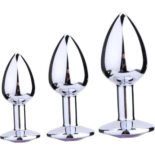 Silver metal anal plug trumpet stainless steel backyard fun anal plug men and women alternative quality toys sex toys adult toy