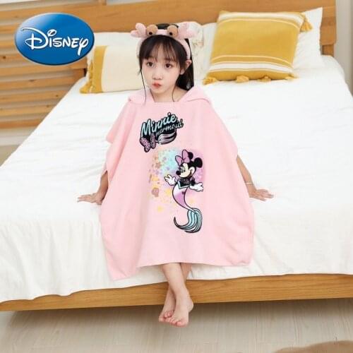 Disney Cartoon Minnie Donald Duck Boy Girl Child with Hat Cape Bath Towel Bath Towel Bathrobe