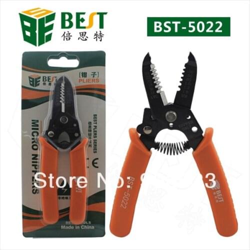 Free shipping High precision 7 in 1 BEST-5022 electronic cable Cutter clamp Wire stripper Handhold Stripping Plier