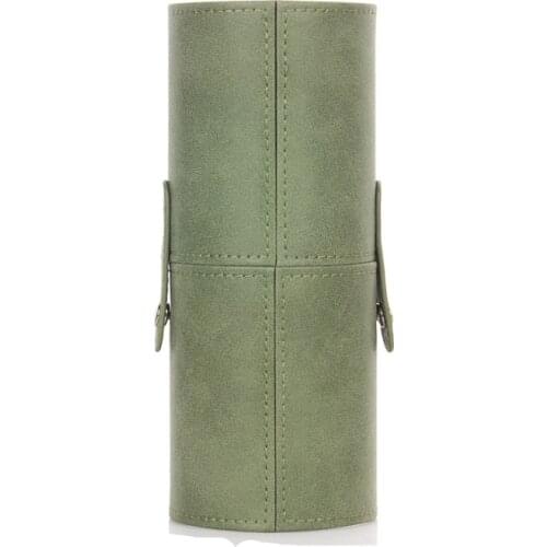 Portable Travel PU Leather Makeup Brush Tools Holder Cosmetic Pens Storage Cup Case Box Makeup Tool Organizer