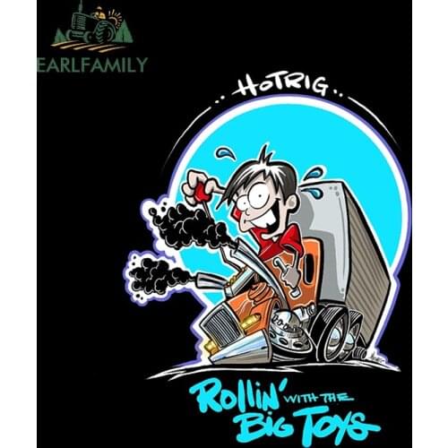 EARLFAMILY 13cm x 9.9cm Big Kid Trucker Hoodie Youth Decal Vinyl Bumper Sticker Car Truck Window Zombie Wall Stickers Car Covers