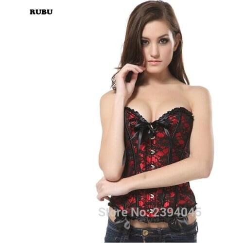 Hot Sexy Women clothing gothic Plus Size Corsets Lace Up boned Bustier Waist Cincher Body shaper corselet S-6XL