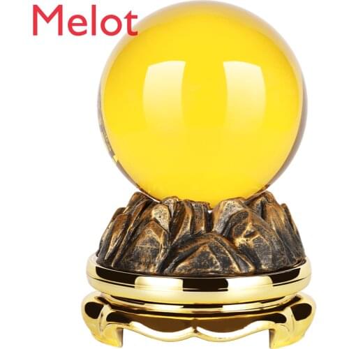 Chinese Enlightened Citrine Fengshui Ball Decoration Bringing Money Protecting the House Warding off the Evils Indoor Lucky