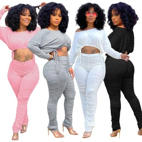 Two piece set women two piece outfits 2 piece sets women outfit tracksuit club outfits for female winter clothes stacked pants
