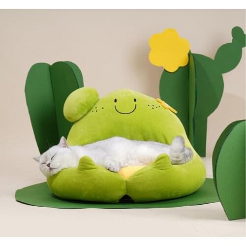 Cactus Cat Litter Pet Supplies Cat Sleeping Pad Semi-closed Washable Cat Bed Warm Comfortable Pet Cat Litter Accessories Pet