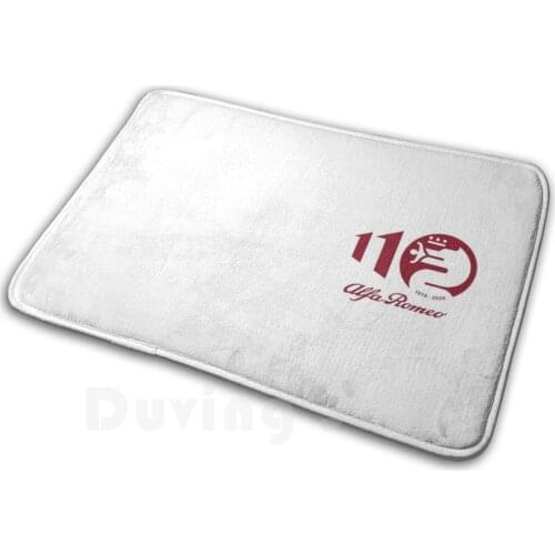 Alfa Romeo 110 Years Anniversary Carpet Mat Rug Cushion Soft Non-Slip Alfa Romeo Racing Fiat Car Lancia Rally Italy Tuning