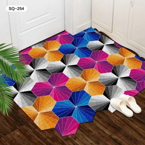 Entry door mat Doorway PVC wire loop carpet DIY free cut Rebound Elasticity non-slip bathroom floormat waterproof kitchen rug