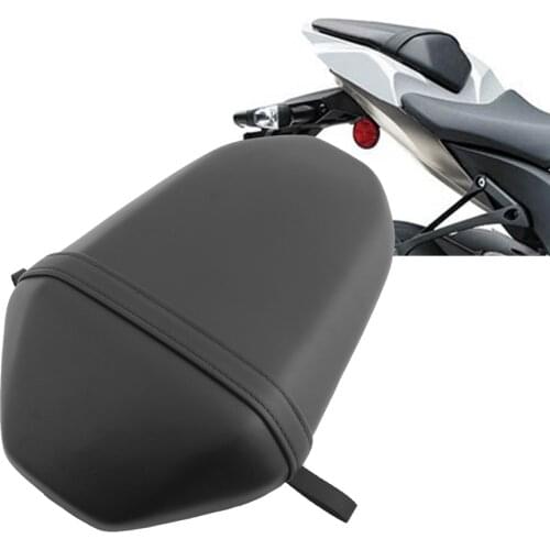 Motorcycle Rear Passenger Seat Cushion Pillion Leather Pad Cover For Yamaha MT07 2018 2019 2020 2021 Black Leathe Seat New