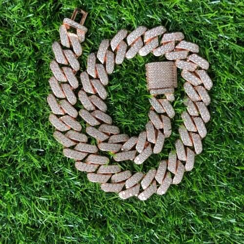 Iced out prong cuban link chain hiphop jewelry for Gift