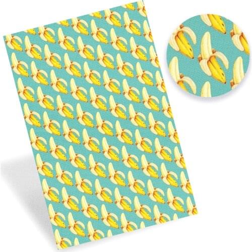 IBOWS Faux Synthetic Leather Sheets Burger Popcorn Printed Leather Fabric DIY Handmade Garment Home Textil Supplies 22*30cm/pc