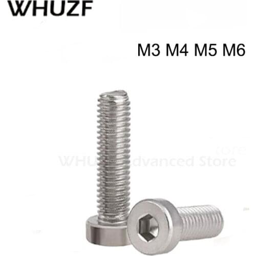 M3 M4 M5 M6 304 A2-70 Stainless Steel Din7984 Hex Hexagon Socket Thin Low Short Profile Head Allen Cap Screw Bolt L=4-40mm
