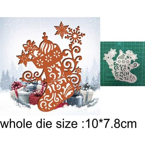 Metal cutting dies cut die mold Christmas Snowflake Socks decoration Scrapbook paper craft knife mould blade punch stencils dies