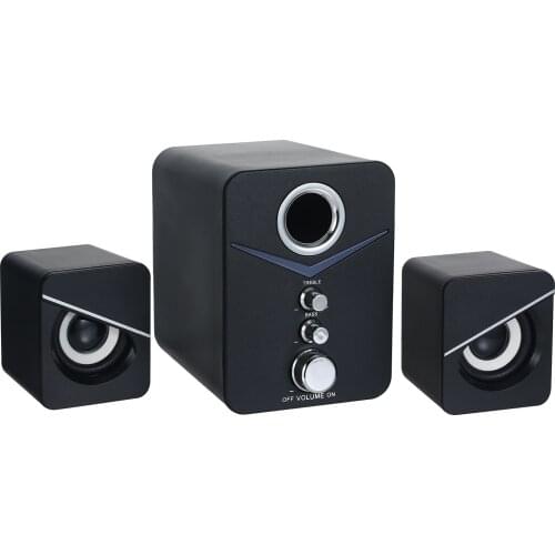 SADA D-221 3 in 1 Home Speaker Set 3.5mm Wired Computer PC Speakers USB Powered Sound Box Atmosphere Lamp for Desktop Laptop PC