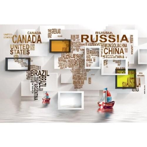 Wallpaper for walls 3 d for living room 3d cubes english sailboat reflection background wall