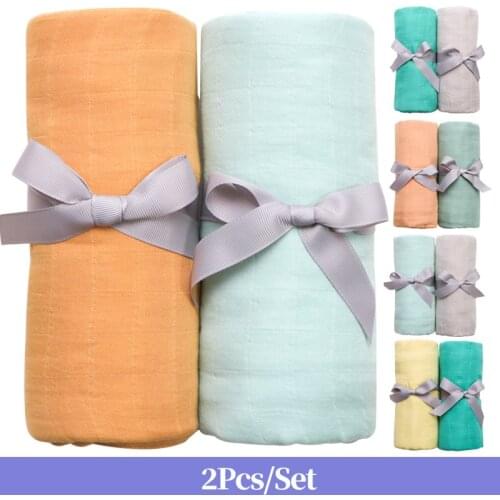 2Pcs/Lot Newborn Baby Blanket Soft Bamboo Cotton Muslin Swaddle Wrap Blanket Cartoon Animal flamingo unicorn Print blanket