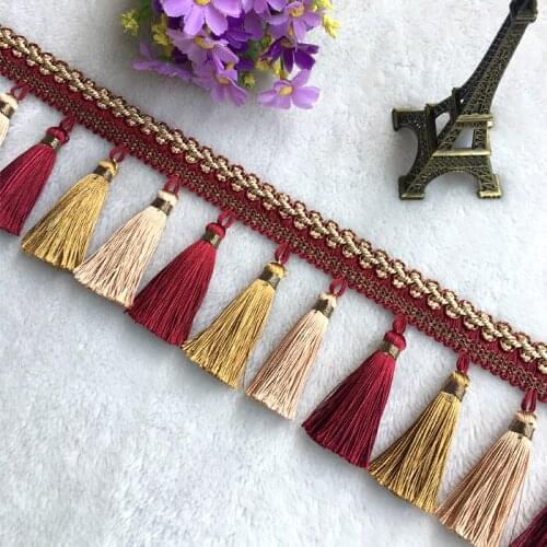 Wholesale 8.5cm Width Curtain Lace Fringe Trim Trimming for DIY Curtain Home Textile Decoration Accessories Lace Ribbon
