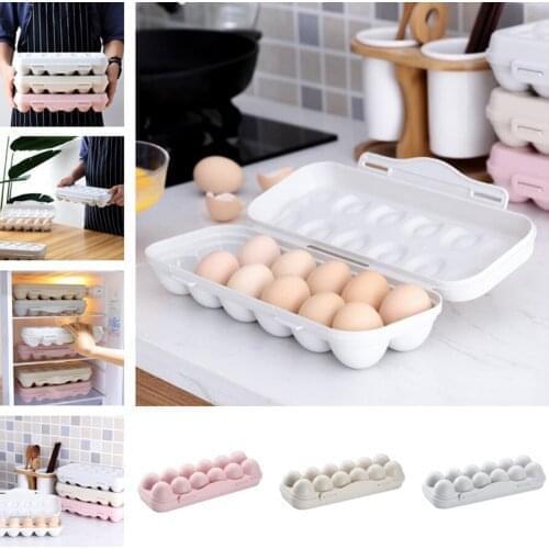 Portable Egg Box Shockproof Shockproof Plastic Egg Holder Household Refrigerator Storage Box Egg Storage Box