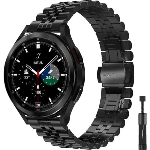 Galaxy watch 4 44mm 40mm band for samsung galaxy watch 4 classic 46mm 42mm strap 20mm 22mm gear s3 s2 Stainless Steel bands