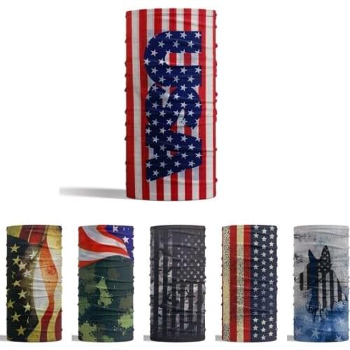 Retro Nostalgic USA Flag Cycling Headwear Bandana Bicycle Cool Neck Gaiter Polyester Windproof Neck Scarf Sport Headbands