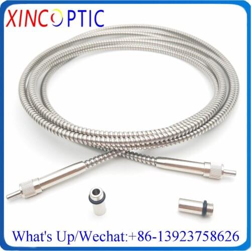 SMA905-SMA/FC NIR Optimized Quartz Metal Fiber 200/220um,400-2200nm,NA:0.22,PI,6.0mm 1/2M Armored Fiber Patch Cord Jumper Cable