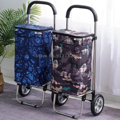 Shopping Cart Shopping Cart Small Trolley Trolley Home Artifact Trolley Portable Folding Trolley Large Capacity Trailer
