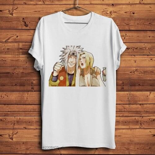 Gama Sennin Jiraiya And Tsunade Funny Anime T Shirt Men New White Casual Tshirt Unisex Short Sleeve Streetwear Japan Manga Tee