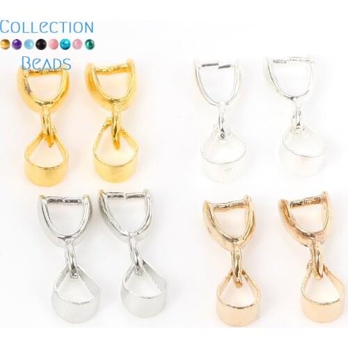 50pcs/lot Melon Seeds Buckle Pendants Clasps Hook Clips Bails Connectors Copper Bail Beads Charm Supplies For Jewelry Making Diy