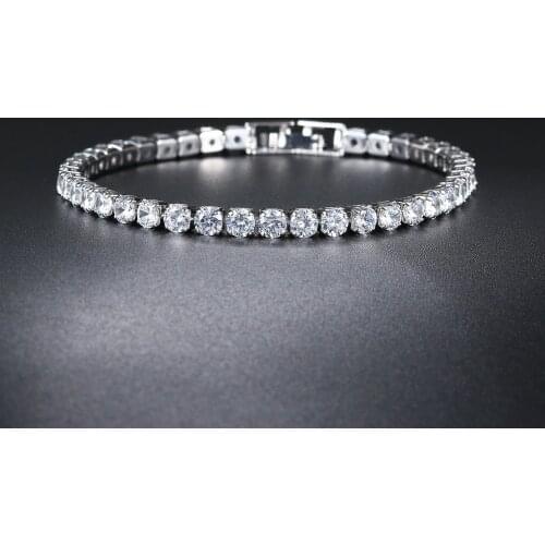 Double Fair Tennis Bracelet For Women Men HipHop Gorgeous Zircon 3 Colors 3 Size Hand Chain Bangles Wholesale Jewelry H027