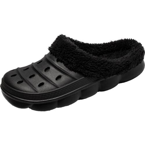 Winter Cro Unicorn Slippers Lovers Flip Flop Men Fur Slides Cotton Indoor Shoes Warm Fluffy House Slipper