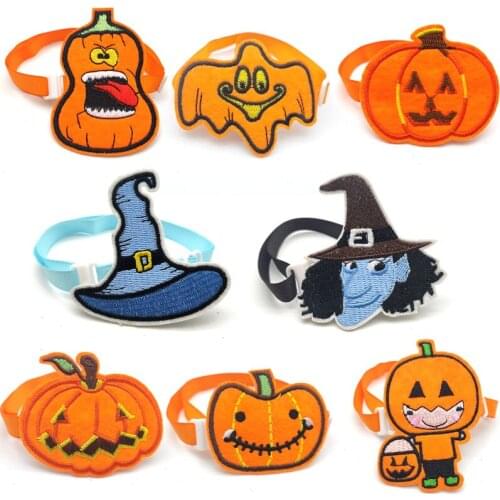 30/50 Pcs Dog Accessories for Small Dogs Halloween Holiday Dogs Pet Bow Ties Necktie Pumpkin Style Dogs Bowtie Pet Supplies