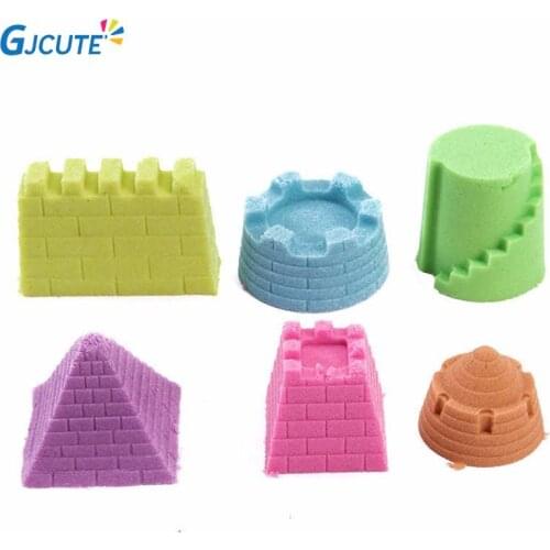 6pcs/set Castle Sand Clay Mold Portable Baby Children Kids Educational Mould Toys Building Sights Sandcastle Beach Sand Toys