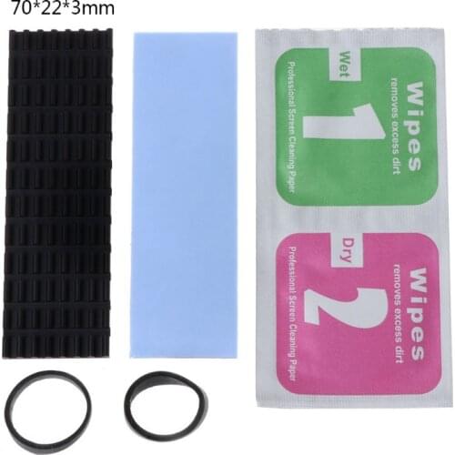 1Set Aluminum Heatsink Heat Dissipation Radiator M.2 NGFF Cooling Heat Sink Heat Thermal Pads for M.2 NGFF 22110 PCI-E NVME SSD