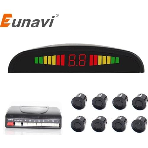2020 Time-limited New Eunavi Car Detector Reversing Radar Led Display Parking Sensors 8 Reverse Car-detector System Parktronic