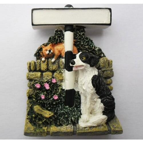 BABELEMI High Quality British Hand-painted England Kent Senate Island UK Fridge Magnet Cute Dog Refrigerator Stickers Home Decor