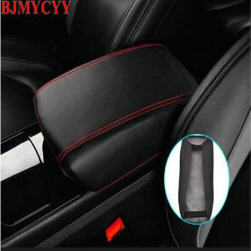BJMYCYY Car-styling Interior trim for automobile armrest case decorative sleeve Accessories For Ford Edge