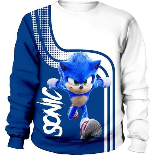 Sonic cartoon kid 3D print Flannelet Children zipper coat Sweatshirt/Hooded//family clothing design dropshipping