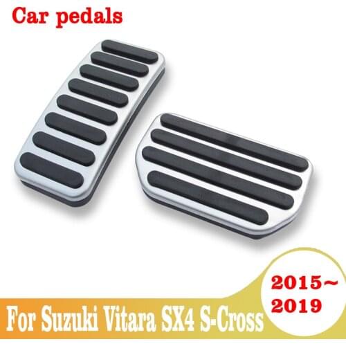 For Suzuki Vitara SX4 S-Cross 2015-2019 Car Accelerator Pedal Brake Pedals Cover Car Accessories