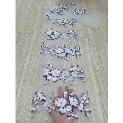 Good looking15JRB-121408 Nigerian Lace Fabric Top Sale Fashion Embroidery Tulle Sequins Material for Wedding or Party Show Dress