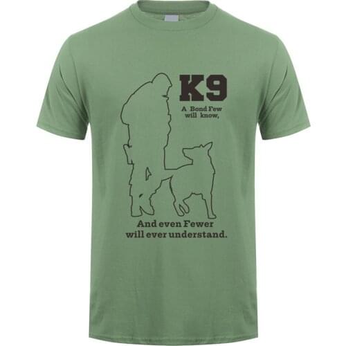Cool K9 Military T Shirts Man Police Military Dog K9 T-shirt Short Sleeve Man Tops QR-002
