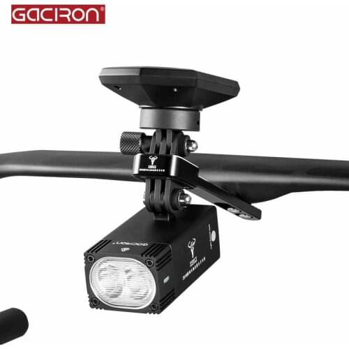 GACIRON Aluminum alloy Bicycle light Mount Bracket Multifunction Camera\Bike Stopwatch Holder Adjustable Handlebar With Wrench
