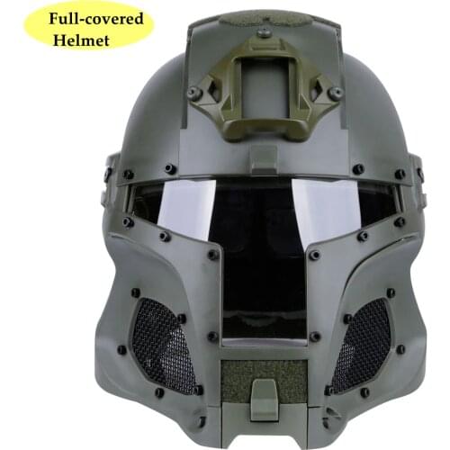 Airsoft Full Covered Helmet Whole Face Mask Tactical Iron Warrior Helmet Steel Mesh Paintball Wargame COSPLAY Protection COSPLAY